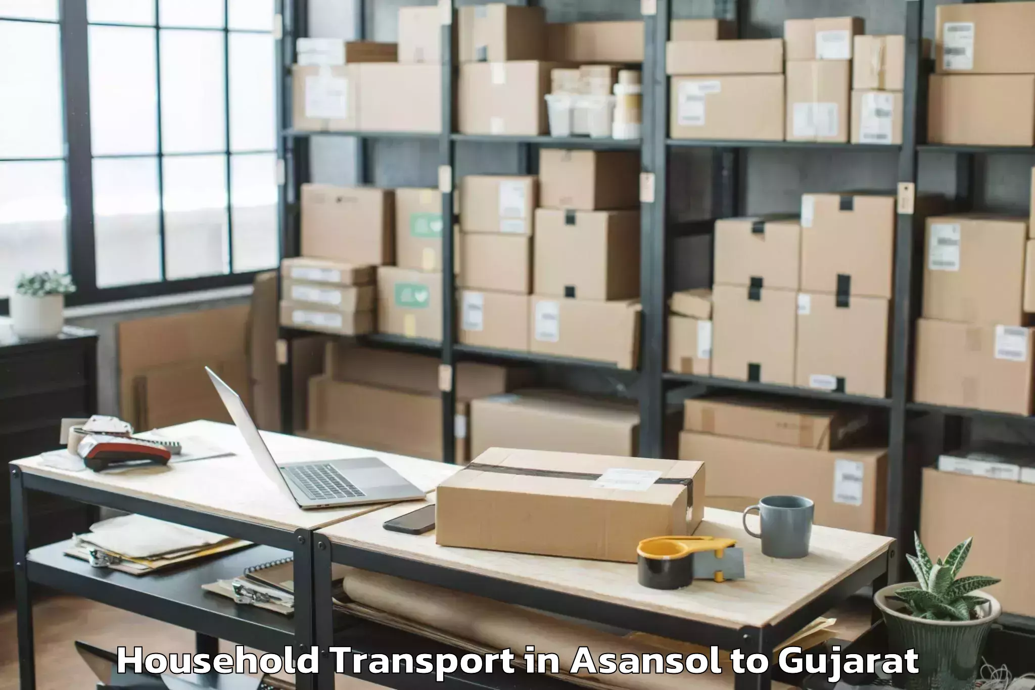 Professional Asansol to Modasa Household Transport